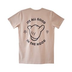 ITS ALL GOOD MENS SMALL PRINT TEE BEIGE